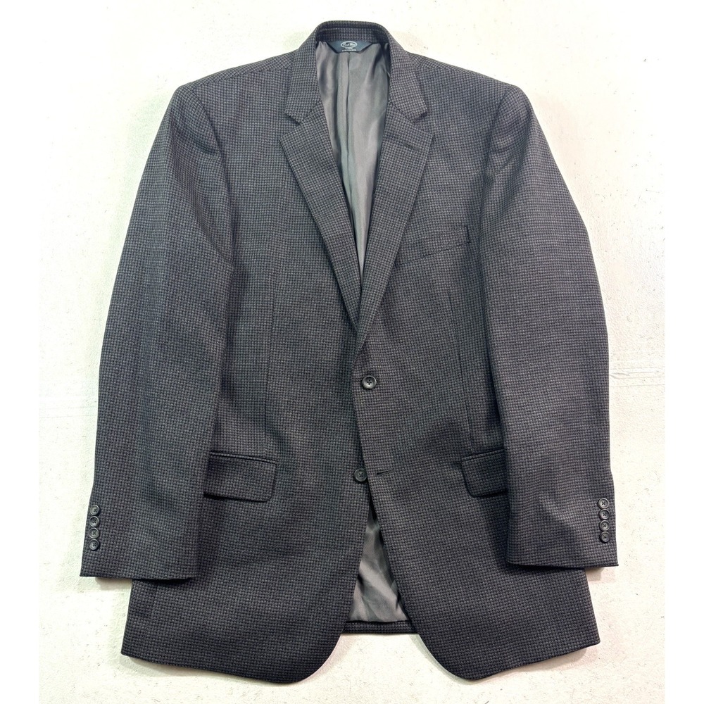 Pronto Uomo 46XL 46L Gray Black Nailhead Blazer Jacket Sport Suitβ Coat Wool